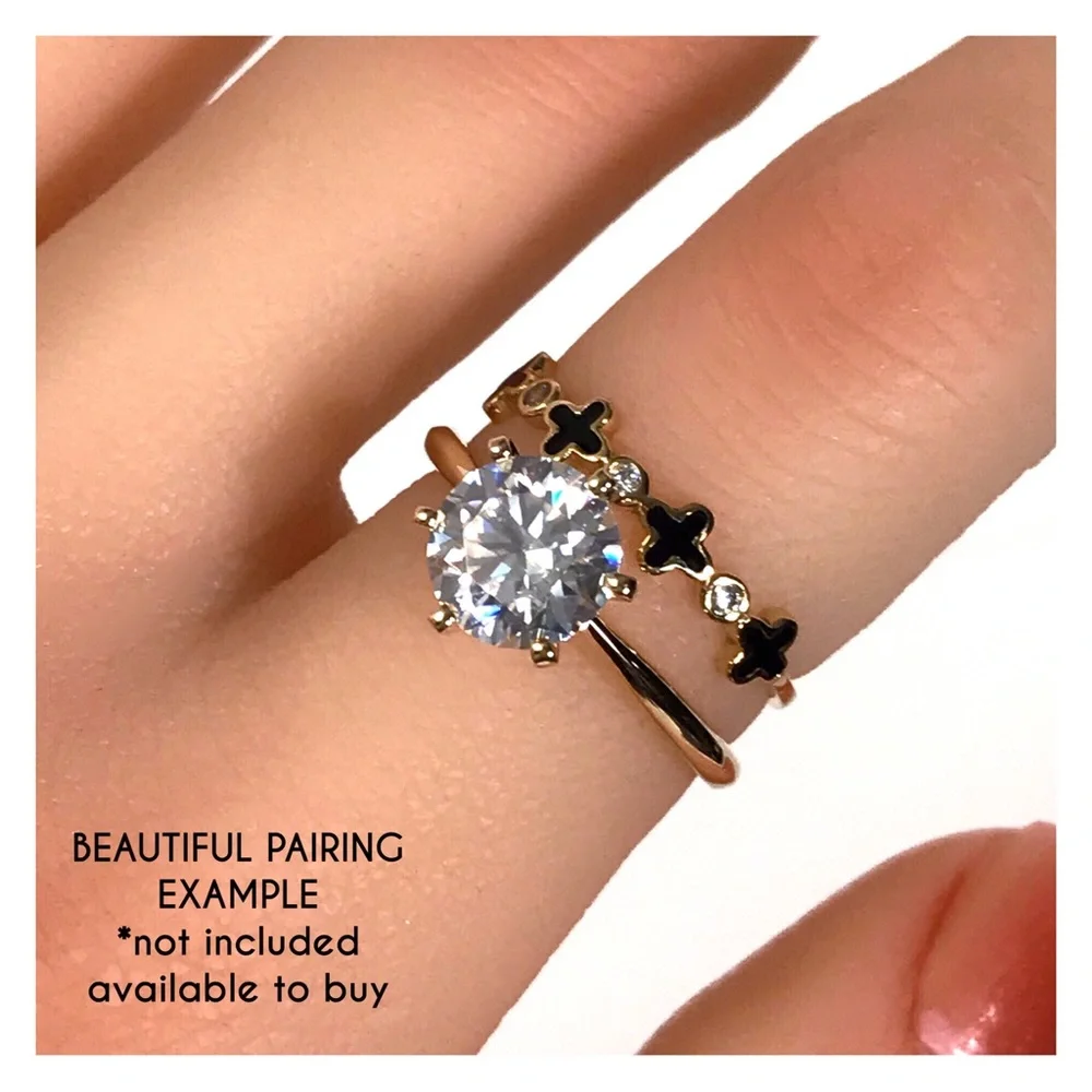 14KT 2 CARAT GENUINE MOISSANITE SOLID YELLOW GOLD SOLITAIRE RING NWOT - Picture 12 of 13